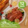 100% Compostable Oval Paper Plates 12 Inch, 125-Pack Large Heavy Duty Paper Plates Bulk,Biodegradable Bagasse,Eco-Friendly Disposable Dinner Plate for BBQ,Picnic,Party (BPI Certified,Microwaveable) view 3