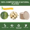 100% Compostable Oval Paper Plates 12 Inch, 125-Pack Large Heavy Duty Paper Plates Bulk,Biodegradable Bagasse,Eco-Friendly Disposable Dinner Plate for BBQ,Picnic,Party (BPI Certified,Microwaveable) view 4