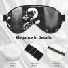 Black White Music Note Print Unisex Sleeping Eye Mask,Soft Comfortable Light-Blocking Eye Mask view 4