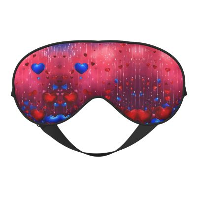 Abstract Heart Print Unisex Sleep Mask Double-Sided Eye Mask,Ideal for Sound Sleep and Skin Care