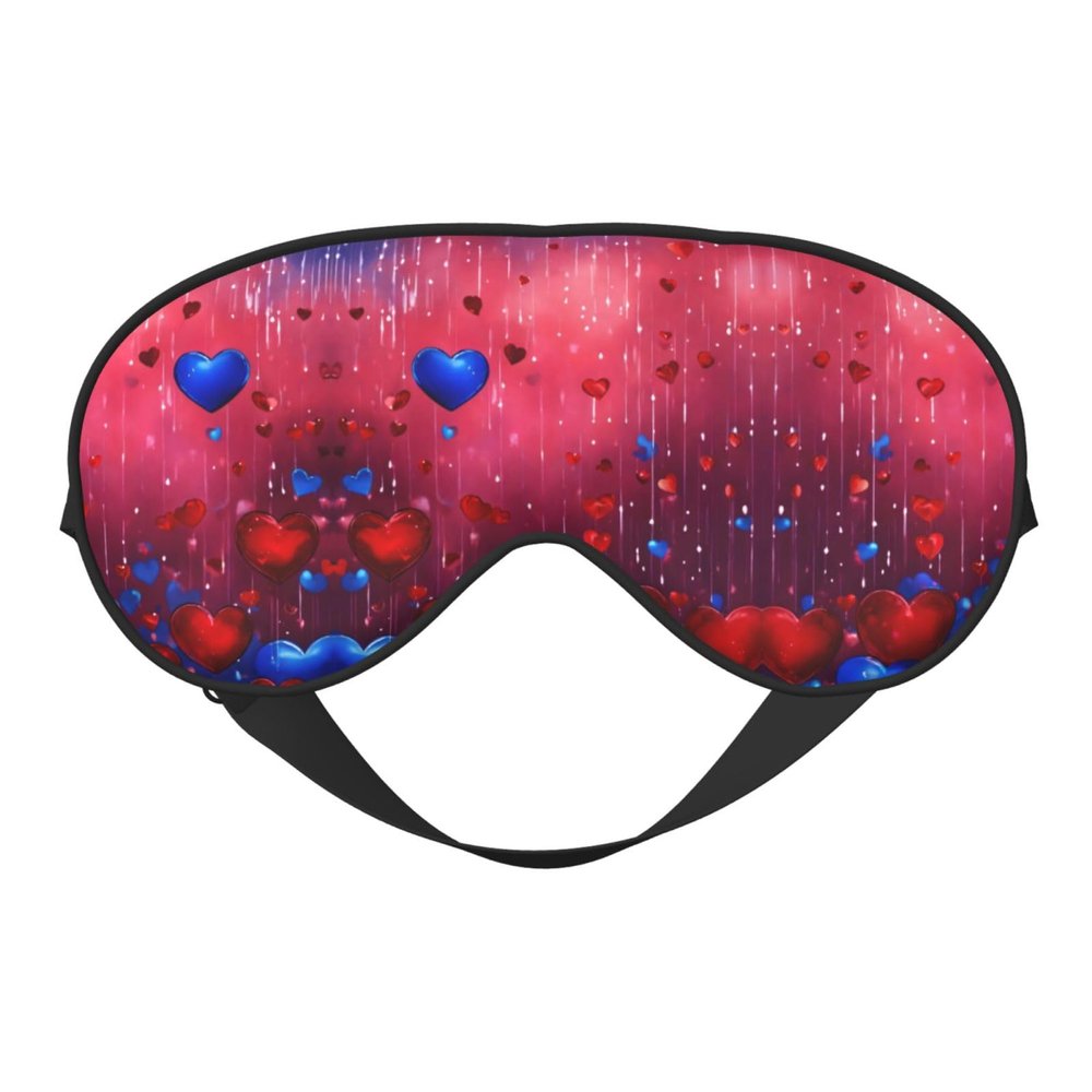 Abstract Heart Print Unisex Sleep Mask Double-Sided Eye Mask,Ideal for Sound Sleep and Skin Care