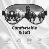 Black and White Horses Running Print Double-Sided Eye Mask,Soft and Light Blocking for Enhancing Sleep Quality view 3