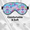 FRESQA Fish Scale Ocean Print Unisex Sleep Mask Double-Sided Eye Mask,Ideal for Sound Sleep and Skin Care, Black view 3