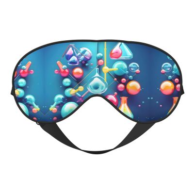 Abstract Science Chemistry Illustration 3D Print Unisex Sleeping Eye Mask,Soft Comfortable Light-Blocking Eye Mask