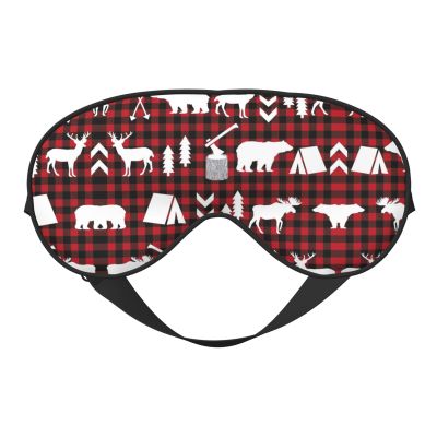 Cow Deer Tree Christmas Print Unisex Sleep Mask Double-Sided Eye Mask,Ideal for Sound Sleep and Skin Care