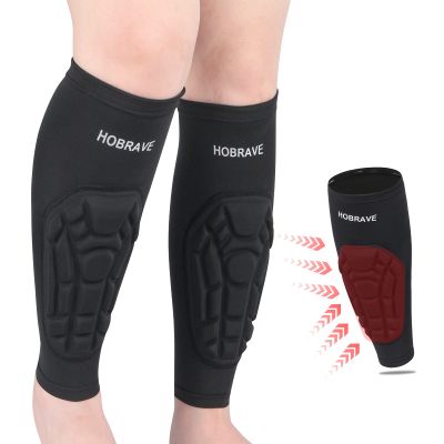 HOBRAVE Padded Calf Sleeve Shin Supports for Sports Pair