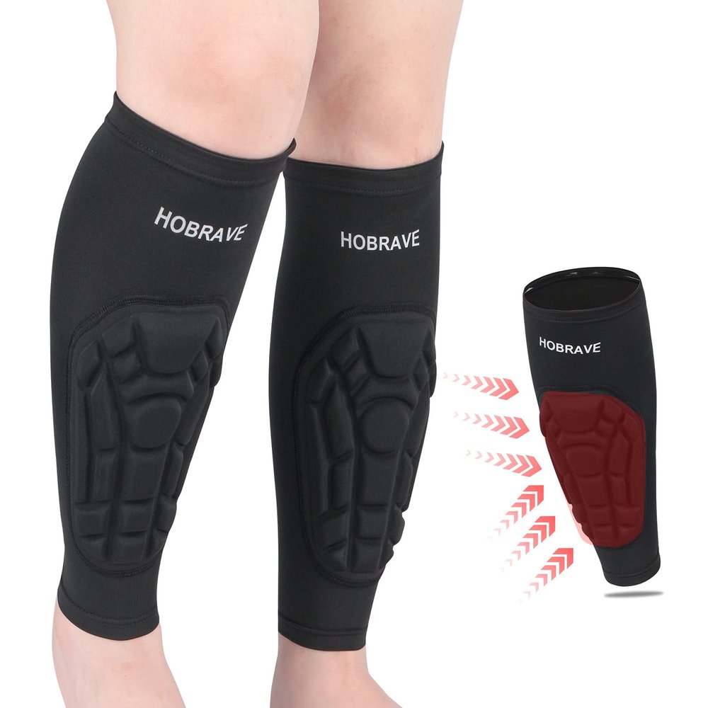 HOBRAVE Padded Calf Sleeve Shin Supports for Sports Pair