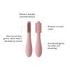ezpz Baby-Led Toothbrush (Blush) - 3 Months + - 100% Silicone Infant Toothbrush with Sensory Bumps - Cleans Gums + New Teeth - Improves Hand-to-Mouth Coordination, Self-Feeding Skills view 2