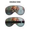 Floral Skull Print Double-Sided Eye Mask,Soft and Light Blocking for Enhancing Sleep Quality view 2