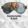 Floral Skull Print Double-Sided Eye Mask,Soft and Light Blocking for Enhancing Sleep Quality view 3