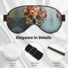 Floral Skull Print Double-Sided Eye Mask,Soft and Light Blocking for Enhancing Sleep Quality view 4