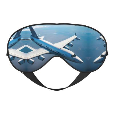 Airplanes Print Double-Sided Eye Mask,Soft and Light Blocking for Enhancing Sleep Quality