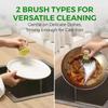 AIRNEX Bamboo Dish Brush Set of 3 - Natural Wooden Dish Scrubber w/Medium Stiff Sisal & Coconut Bristles - Kitchen Scrub Brush for Dishes, Pots & Pans - Plastic Free, Non Scratch Bristles view 4