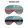 SSIMOO Flock of Red Flamingos On The Beach Print Double-Sided Eye Mask,Soft and Light Blocking for Enhancing Sleep Quality, Black view 2