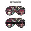 Colorful Floral Skulls Print Double-Sided Eye Mask,Soft and Light Blocking for Enhancing Sleep Quality view 2