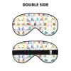 Colourful Animal Alphabet Print Unisex Sleeping Eye Mask,Soft Comfortable Light-Blocking Eye Mask view 2