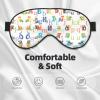 Colourful Animal Alphabet Print Unisex Sleeping Eye Mask,Soft Comfortable Light-Blocking Eye Mask view 3