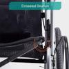 Attendant-Propelled Lightweight Transport Mobile Wheelchairs with Folding Backrest,Portable Folding Lightweight Transport Mobile Wheelchairs Aluminum Alloy Frame Compact Mobility Aid Wheel(Color:Grey, view 4