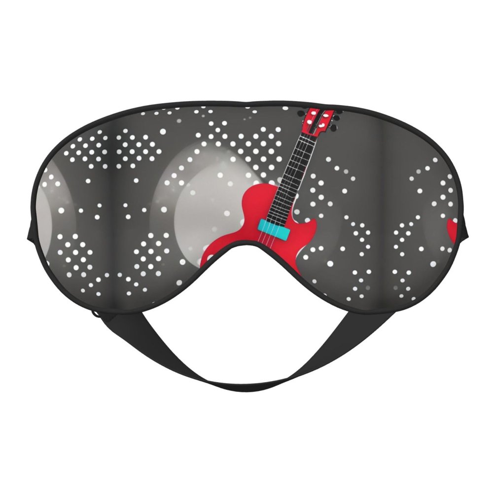 Polka Dot Music Note Print Ultra-Soft Light-Blocking Eye Mask,for Optimal Comfort and Restful Sleep