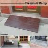 Katzowen Portable Driveway Ramp Access Entry Threshold Ramp Wooden 3" / 5" Rise, Brown Curb Ramp for Power Chairs Scooter Rollator Walkers, Anti-Slip Slope(Size:48x65x12cm/18.8x25.6x5in) view 2