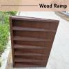 Katzowen Portable Driveway Ramp Access Entry Threshold Ramp Wooden 3" / 5" Rise, Brown Curb Ramp for Power Chairs Scooter Rollator Walkers, Anti-Slip Slope(Size:48x65x12cm/18.8x25.6x5in) view 4