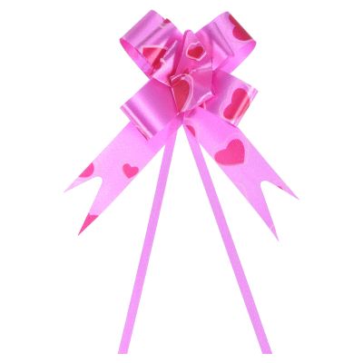 M METERXITY 100 Pack Gift Pull Bows - Basket Gift Wrap Bow Rose Pattern Christmas Bows Gifts Bow Bulk Apply to Birthday Party (3.3inch Rose Red)