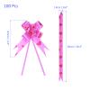 M METERXITY 100 Pack Gift Pull Bows - Basket Gift Wrap Bow Rose Pattern Christmas Bows Gifts Bow Bulk Apply to Birthday Party (3.3inch Rose Red) view 3