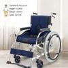 CAIMIAO Ultra-Light Folding Wheelchair for Elderly and Handicapped Solid Tires and Portable Aluminum Alloy Frame(Color:Blue) view 3