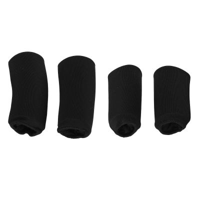 Finger Ice Compression Sleeves Hot Cold Gel Pack for Arthritis Tendinitis Swollen Sprains Relief 4PCS Thumb Finger (Black)