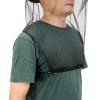 Seribt Extra Large Mosquito Head Net, Ultra Mesh Bug Face Netting for Hats, Face Neck Netting Mask Screen Cover, Outdoor Protection Black, 5 view 3