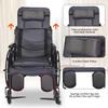 Full Reclining Commode Wheelchair High Back Manual Wheelchair W/Headrest & Dining Table Folding Bathroom Shower Chair Mobility Device for Adults Handicap Driving Trolley(Color:A) view 3