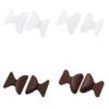 Eyeglass Nose Pads, Soft Silicone Nose Pads, Self Buckle Anti-Slip Soft Foam Glasses Nose Pads, 4 Pairs White & Brown view 1