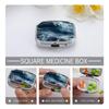 Waves in The Pill Box Small Metal Pill Case for Purse & Pocket 2 Compartment Pill Organizer with Mirror Travel Pillbox Medicine Case Portable Pill Container Unique Gift view 4