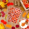 Remerry 1200 Pcs Fall Cellophane Treat Bags Thanksgiving Maple Leaf Pumpkin Goodie Candy Bags with Pumpkin Maple Leaf Tags Gold Twist Tie Twine Autumn Party Supplies view 3