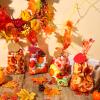 Remerry 1200 Pcs Fall Cellophane Treat Bags Thanksgiving Maple Leaf Pumpkin Goodie Candy Bags with Pumpkin Maple Leaf Tags Gold Twist Tie Twine Autumn Party Supplies view 4