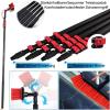 3.6-10.8m Water-bearing Telescopic Rod - Cleaning Photovoltaic, Solar, with 30 cm/55cm Brush Head Facades & Window Telescopic Handle & Wash Brush Set for Conservatory, PV Panels & More(Size:36FT/10.8m view 4