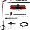 3.6M-10.2M Window Cleaning Rod, Water-Carrying Telescopic Rod, Glass Roof, PV System, Cleaning Device, Washing Device, Tool with Telescopic Rod and Hose Spray, Patio Roof Cleaning Devices(Color:35CM b view 2