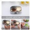 Pill Case for Purse & Pocket Pill Box 2 Compartment Medicine Pill Organizer Man and Dog in Dust Portable Travel Pillbox Medicine Vitamin Cod Liver Oil Storage Box view 4