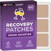 Recovery Patches 60 Pack - Wake Up Refreshed & Energized with Our 100% Natural Ingredients Patch for Party - Skin-Friendly & Waterproof - Apply Before Drinking - Enhanced Morning Formula view 1