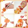 Gueevin 150 Set Thanksgiving Cellophane Treat Bags Bulk Fall Maple Leaves Goodie Candy Cookie Cello Bags with Twist Ties Gift Cards Party Favors for Party Supplies view 3