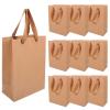 SOLUSTRE 10pcs Paper Bags Handles Sturdy Kraft Party Favor Bags for Birthdays and Weddings for Small Business Supplies view 1