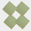 100 pack Sage Green Cocktail Napkins with Gold Foil Accents Scalloped Edges 5 x 5 inch Beverage Disposable Napkin Party Decoration Wedding Bridal and Baby Shower Dinner Lunch Supplies view 1