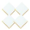 100 pack White Cocktail Napkins with Gold Foil Accents Scalloped Edges 5 x 5 inch Beverage Disposable Napkin Party Decoration Wedding Bridal and Baby Shower Dinner Lunch Supplies view 1