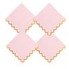 100 pack Pink Cocktail Napkins with Gold Foil Accents Scalloped Edges 5 x 5 inch Beverage Disposable Napkin Party Decoration Wedding Bridal and Baby Shower Dinner Lunch Supplies view 1
