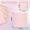 100 pack Pink Cocktail Napkins with Gold Foil Accents Scalloped Edges 5 x 5 inch Beverage Disposable Napkin Party Decoration Wedding Bridal and Baby Shower Dinner Lunch Supplies view 2