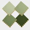 100 pack Green Cocktail Napkins with Gold Foil Accents Scalloped Edges 5 x 5 inch Beverage Disposable Napkin Party Decoration Wedding Bridal and Baby Shower Dinner Lunch Supplies view 1