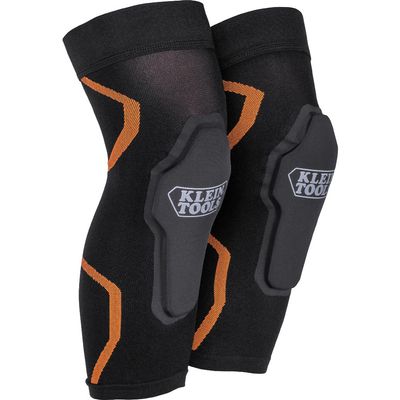 Klein Tools 60623 Knee Pad Compression Sleeve, Knee Support for Construction, Workers and Athletes, Black, M/L
