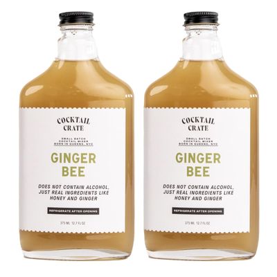 Cocktail Crate Ginger Bee | Makes 34 Cocktails | Award-Winning Mixers | Premium Syrup Handcrafted with Aromatic Bitters & Demerara Sugar | 12.7oz, 2 pack
