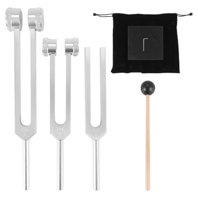 Kqcibz Tuning Forks Set-128 Hz, 256 Hz, 512 Hz,Tuning Forks Perfect for Healing,Chakra,Sound Therapy,Keep Body, Mind and Spirit, 500283449