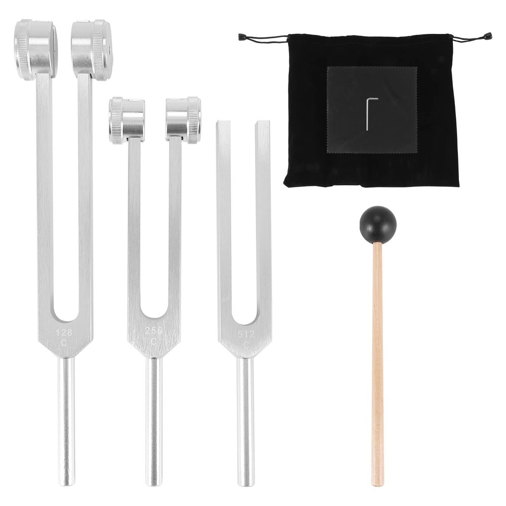 Kqcibz Tuning Forks Set-128 Hz, 256 Hz, 512 Hz,Tuning Forks Perfect for Healing,Chakra,Sound Therapy,Keep Body, Mind and Spirit, 500283449